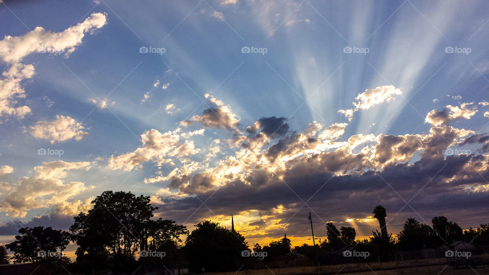 sunset rays