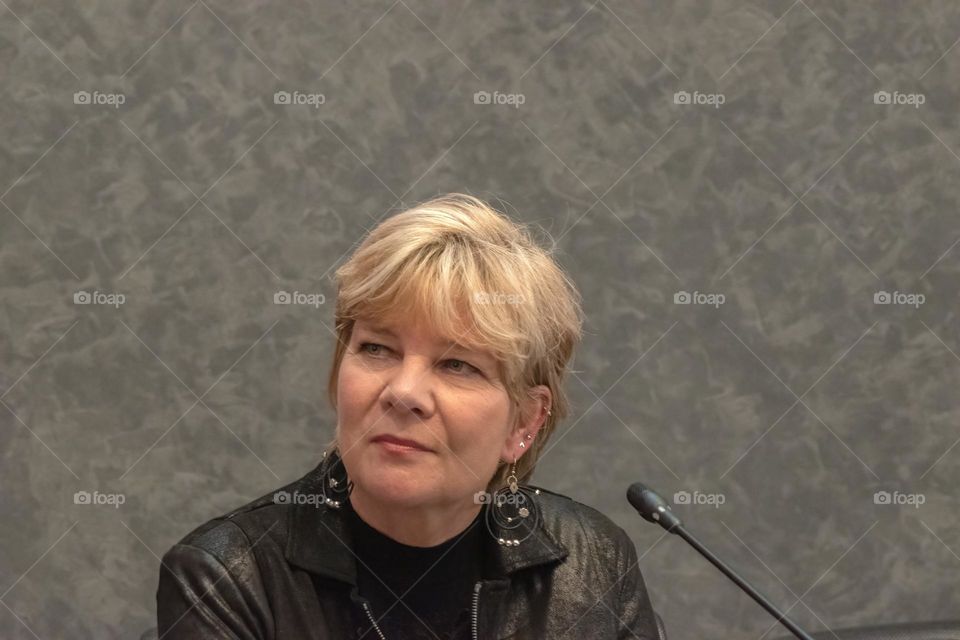 Kitty Jong At The Raadszaal Stopera For The FNV February Strike Memorial At Amsterdam The Netherlands 25-2-2023