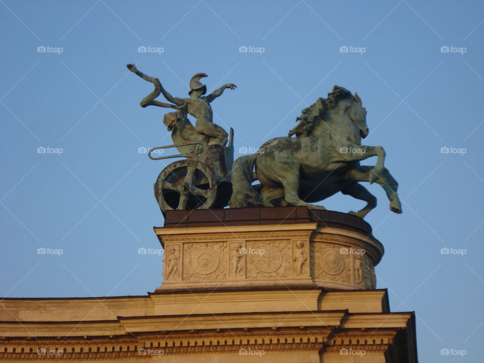 Man with a Snake-Statue in Budapest