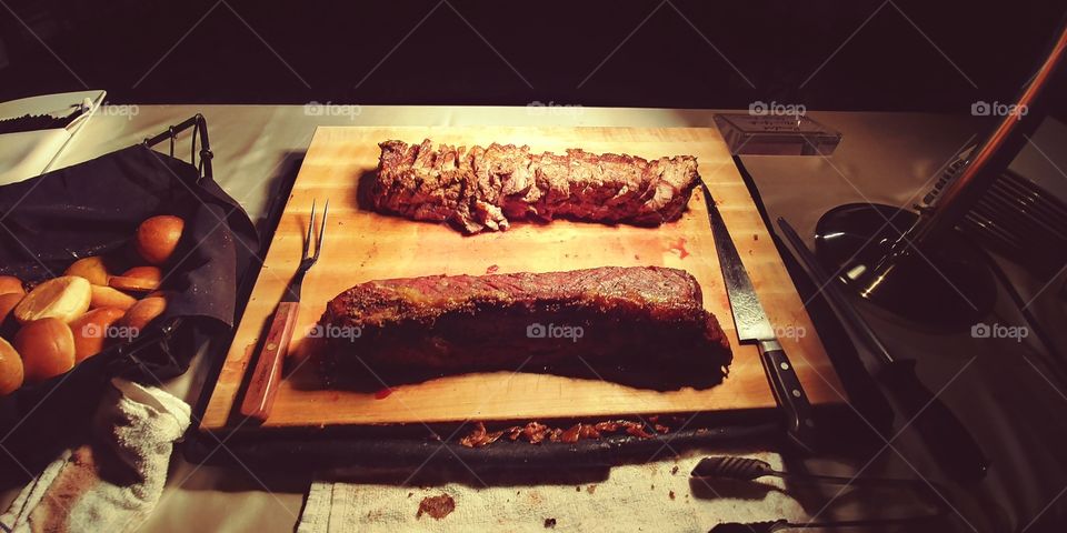 new York strip steak station