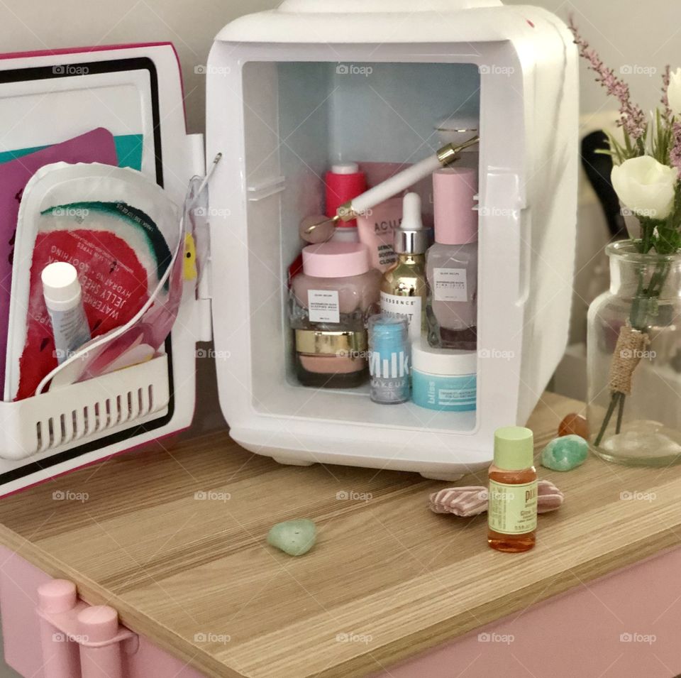Love my beauty mini fridge 