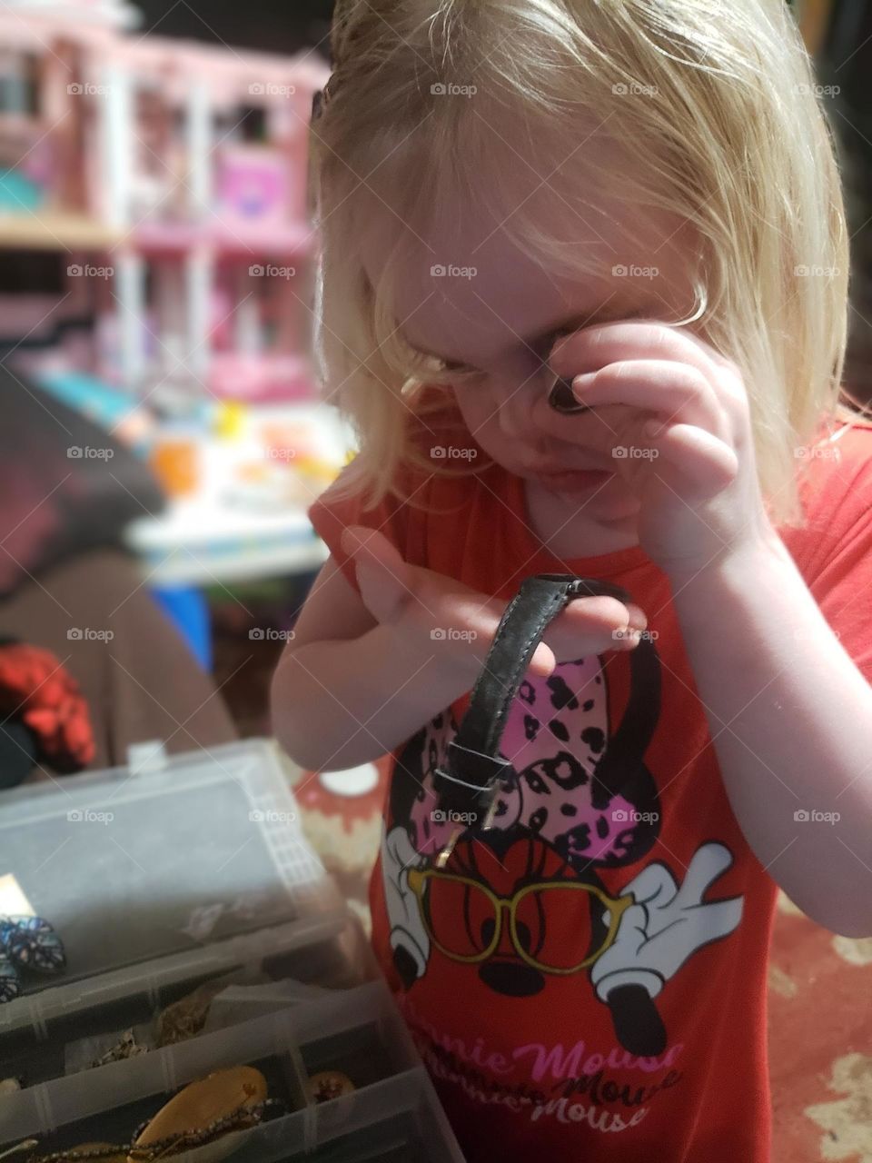 My future jeweler! loves to look at jewelry with the loupe!