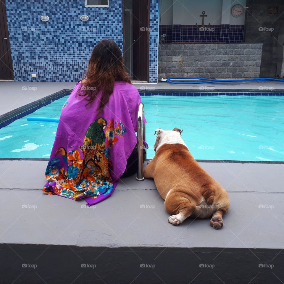 The girl and her dog