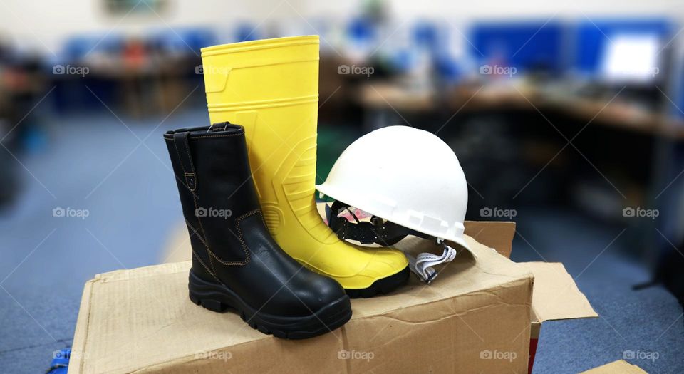 Boots and helmets are one of the safety equipment that must be worn by workers when working