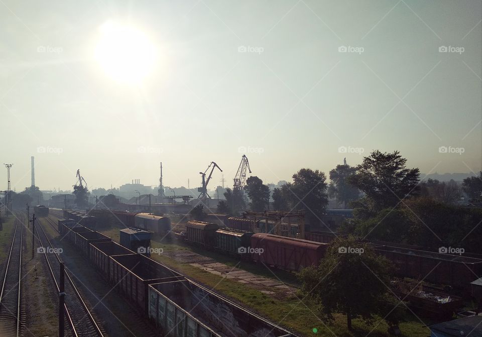 Morning above the industrial zone
