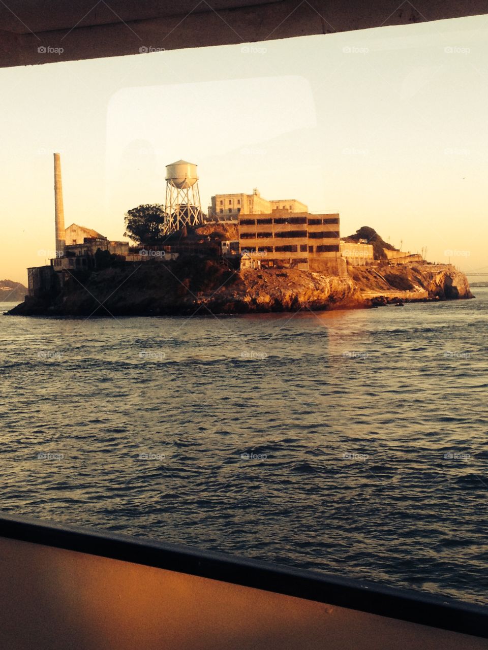 Welcome to Alcatraz . Boat ride to Alcatraz 