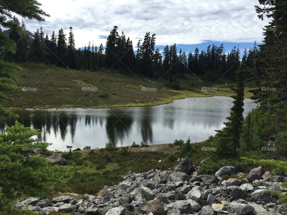 Hiking scene