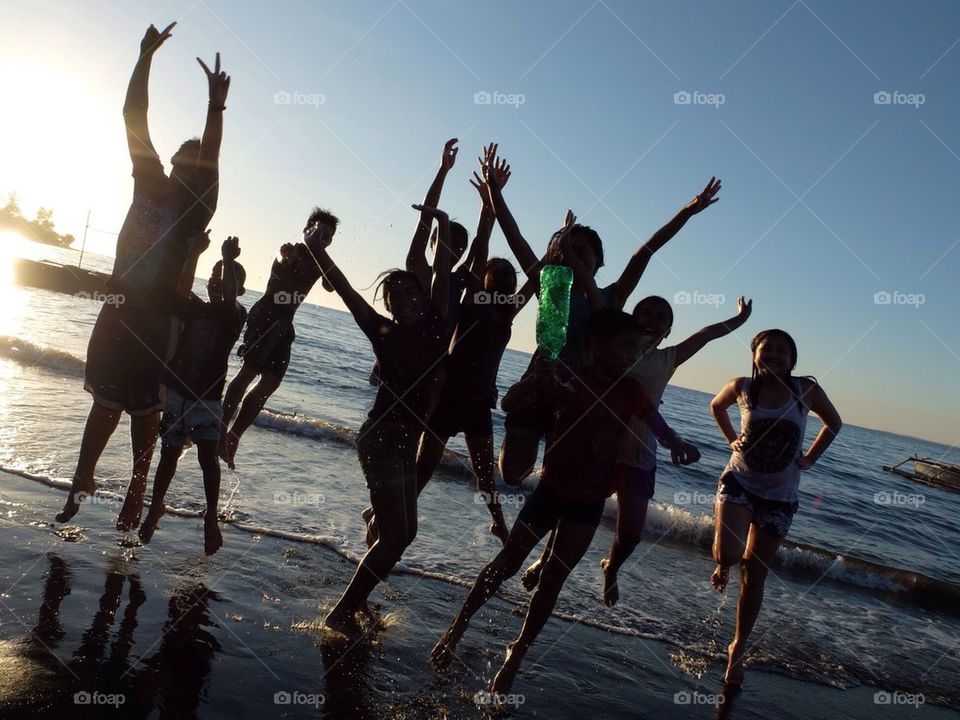 Children on the beach