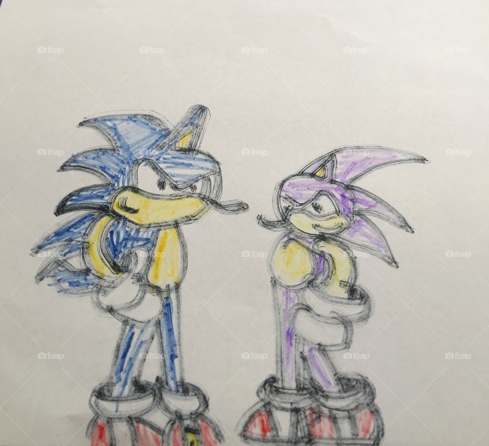 My after school student loves to draw sonic 
