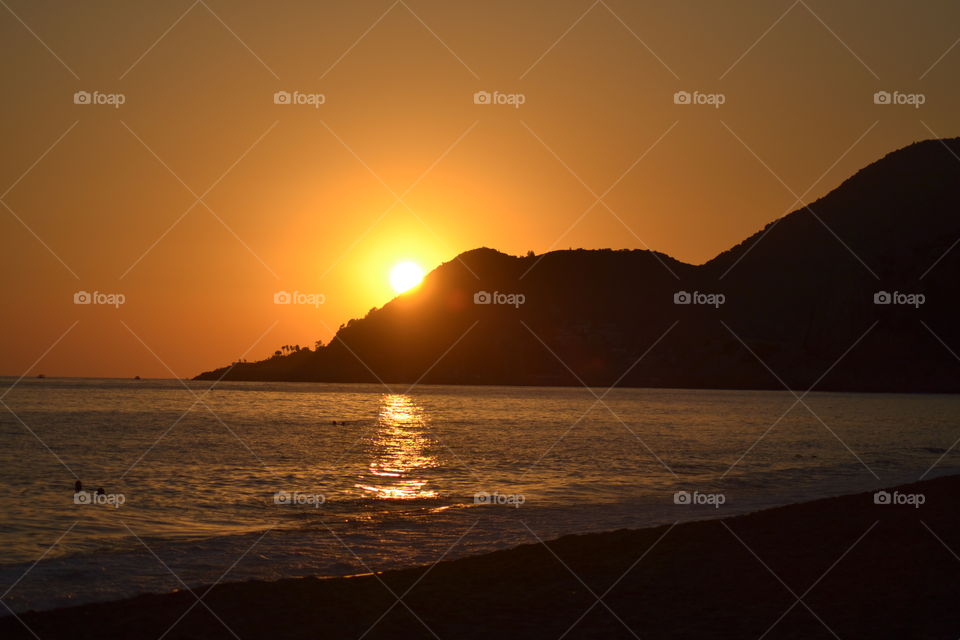 Sunset in Alanya turkey