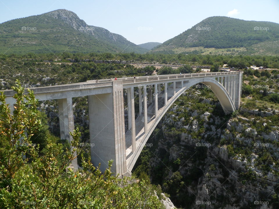 Bridge in the natural park Verdon in France