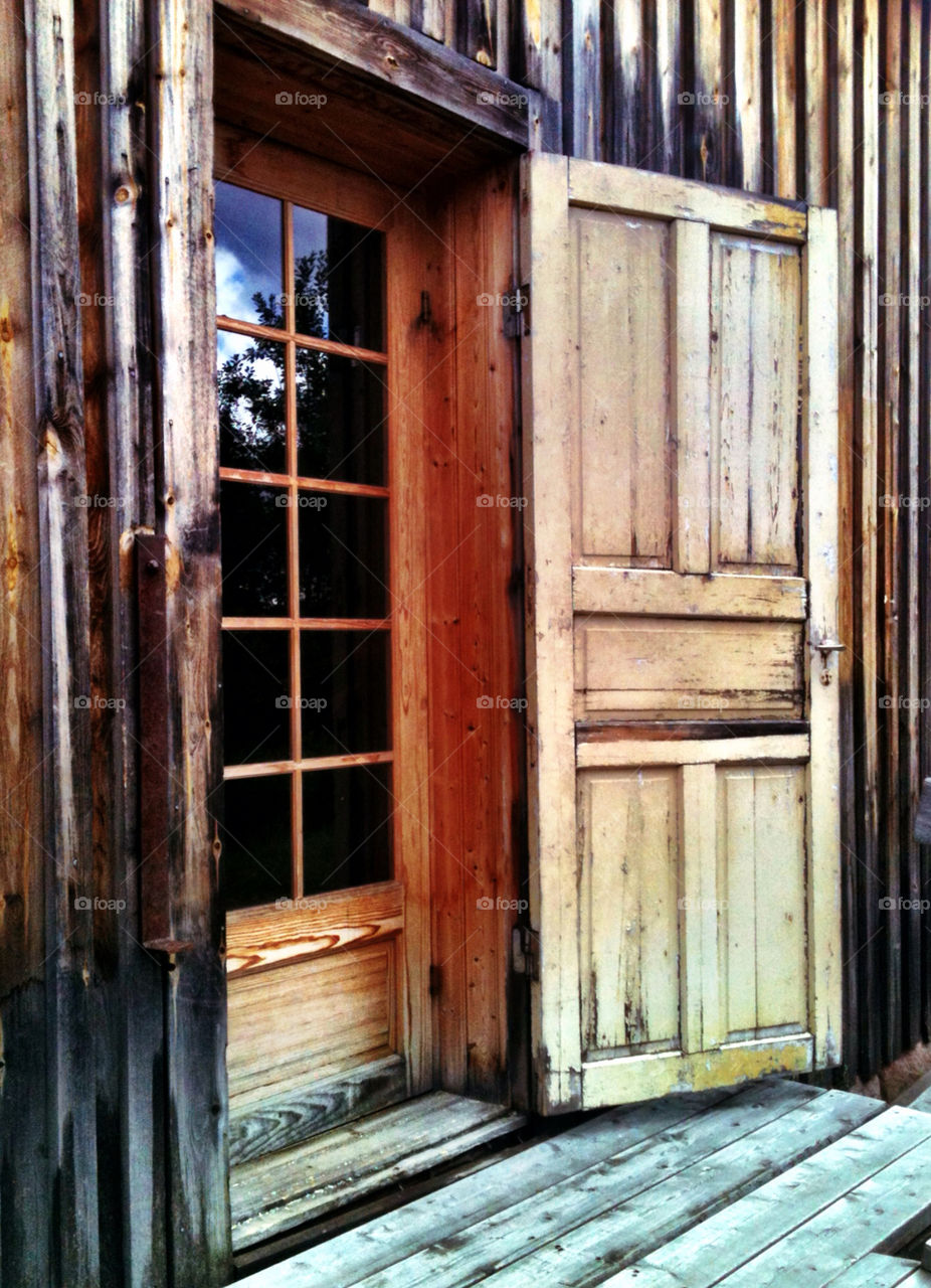 sweden wood door old by lenacarlsson
