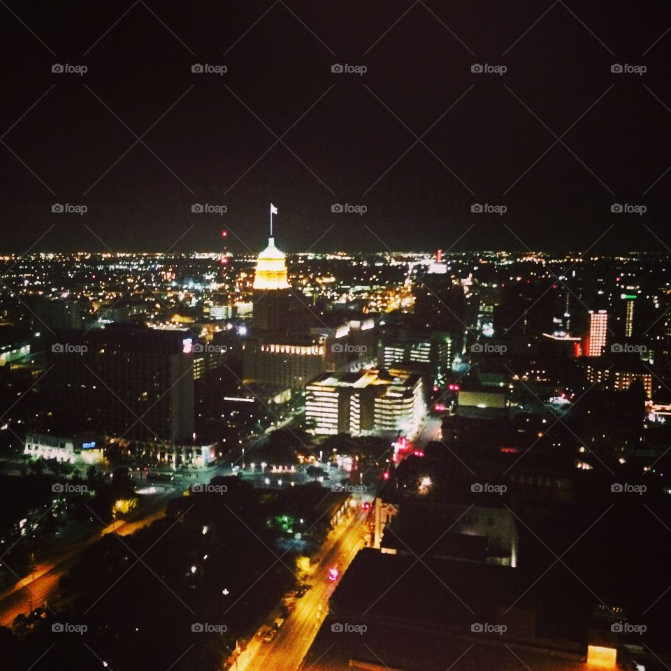 San Antonio Skyline at Night. A city of lights at night!