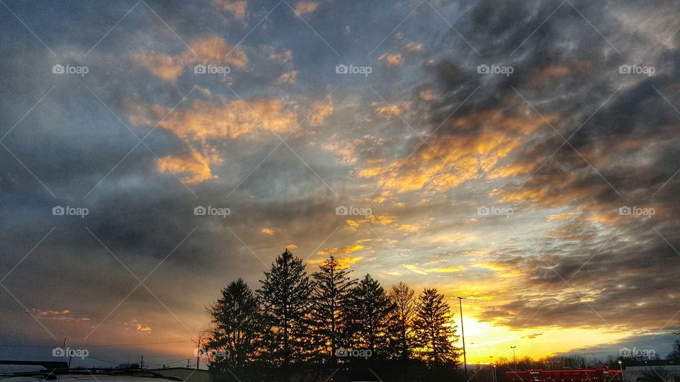 View of dramatic sky during sunset