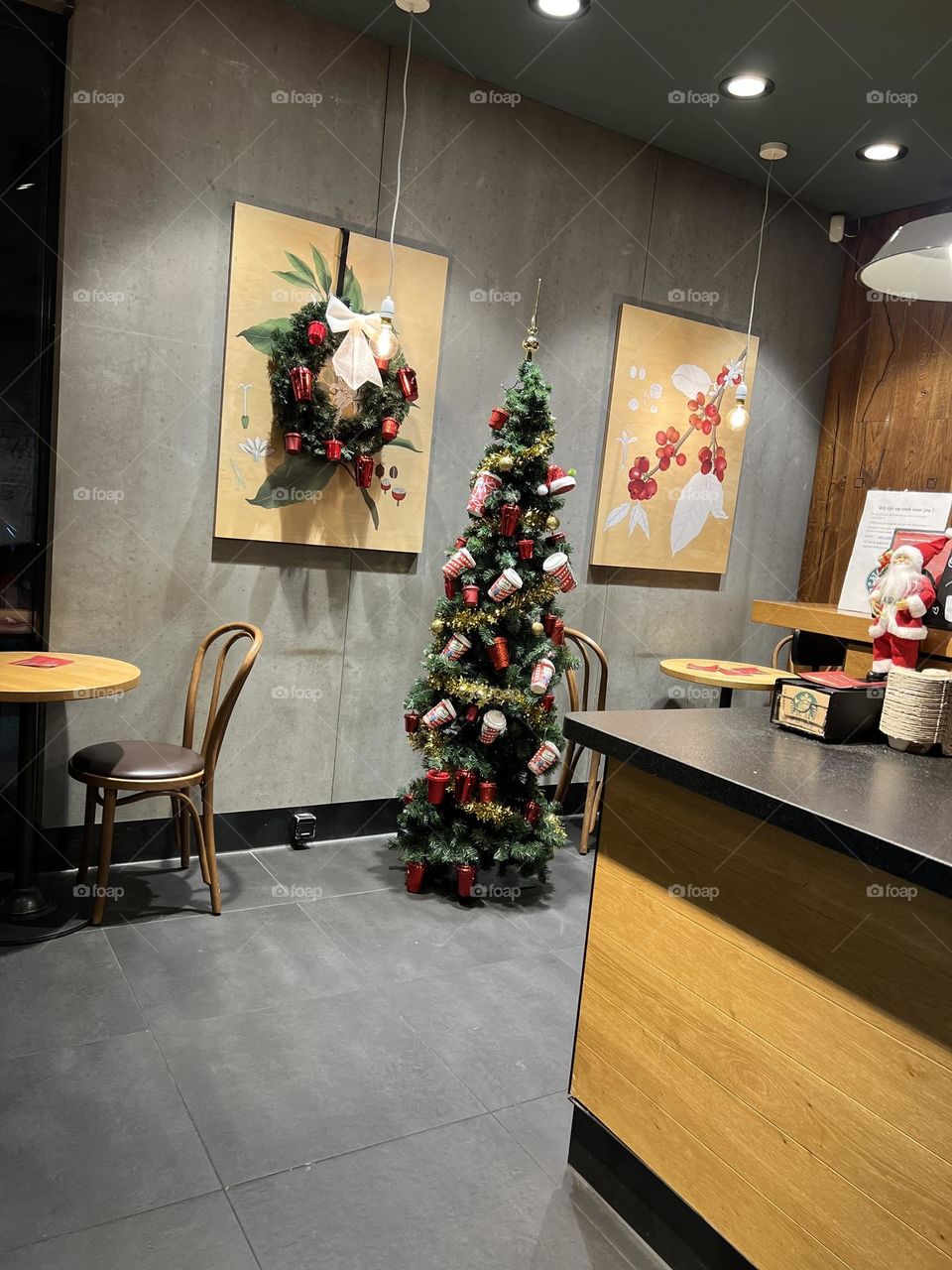 Christmas tree at Starbucks 