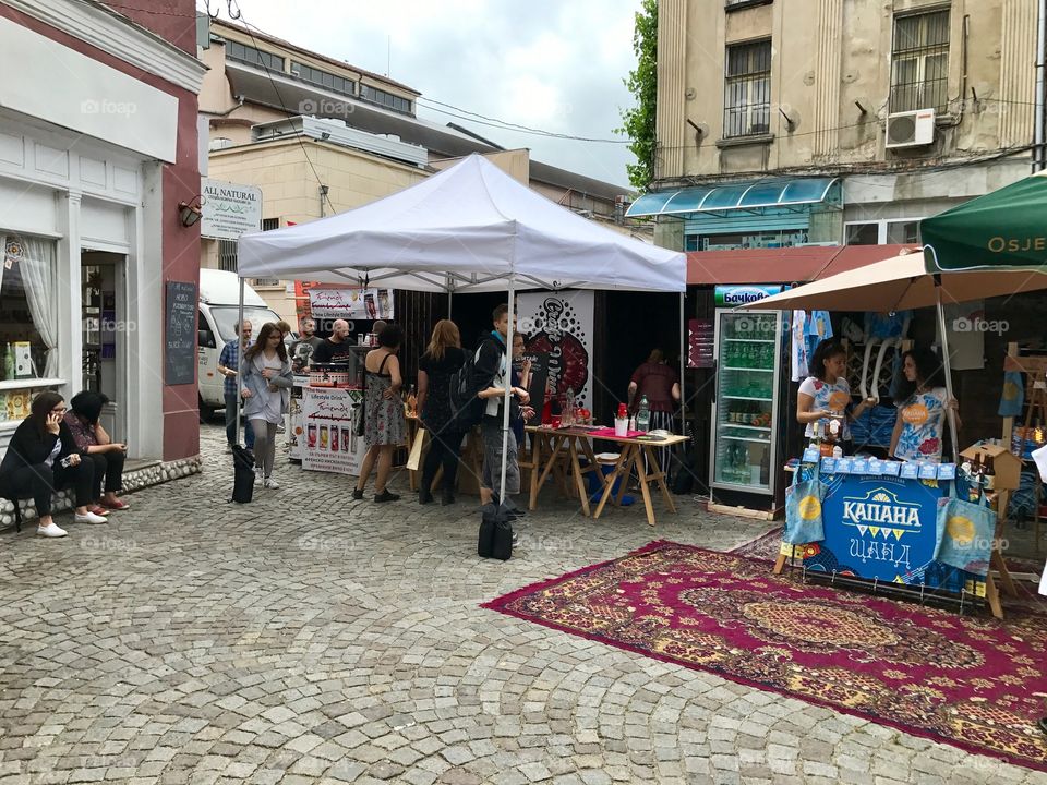 Market, Commerce, People, City, Street