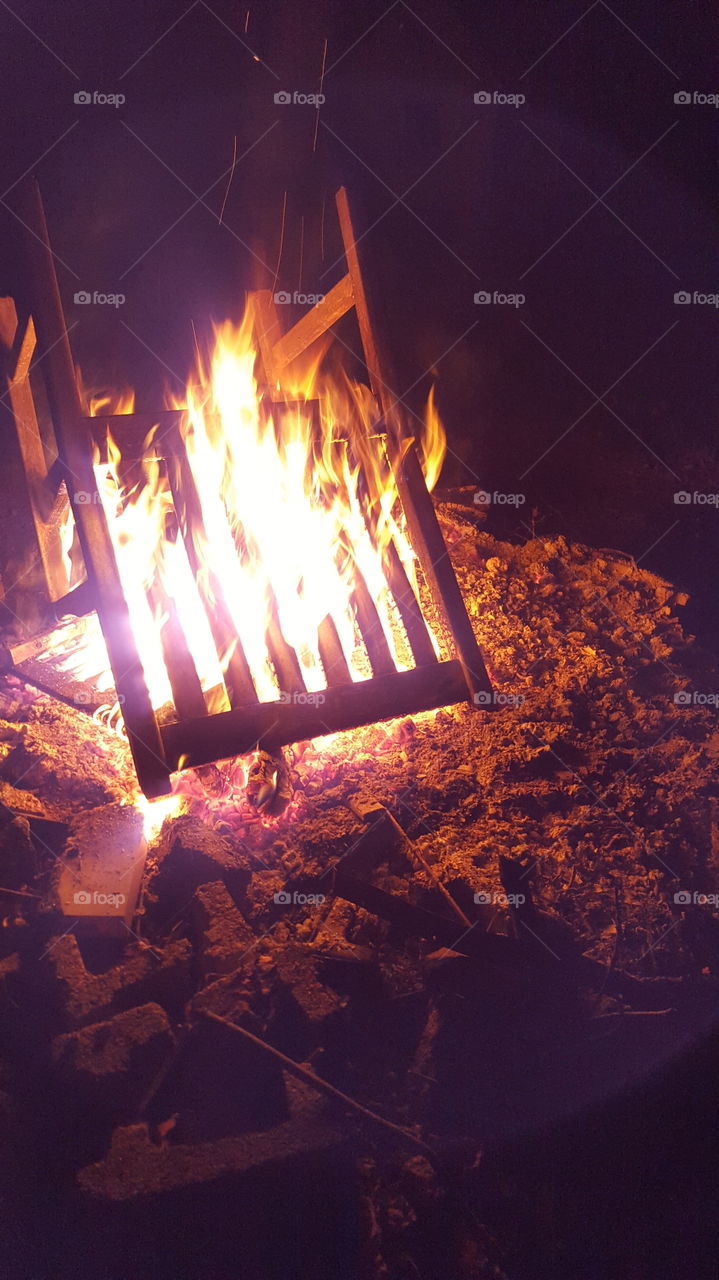summer campfire