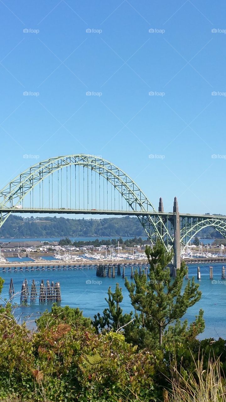 Yaquina Bay Bridge in Newport, Oregon