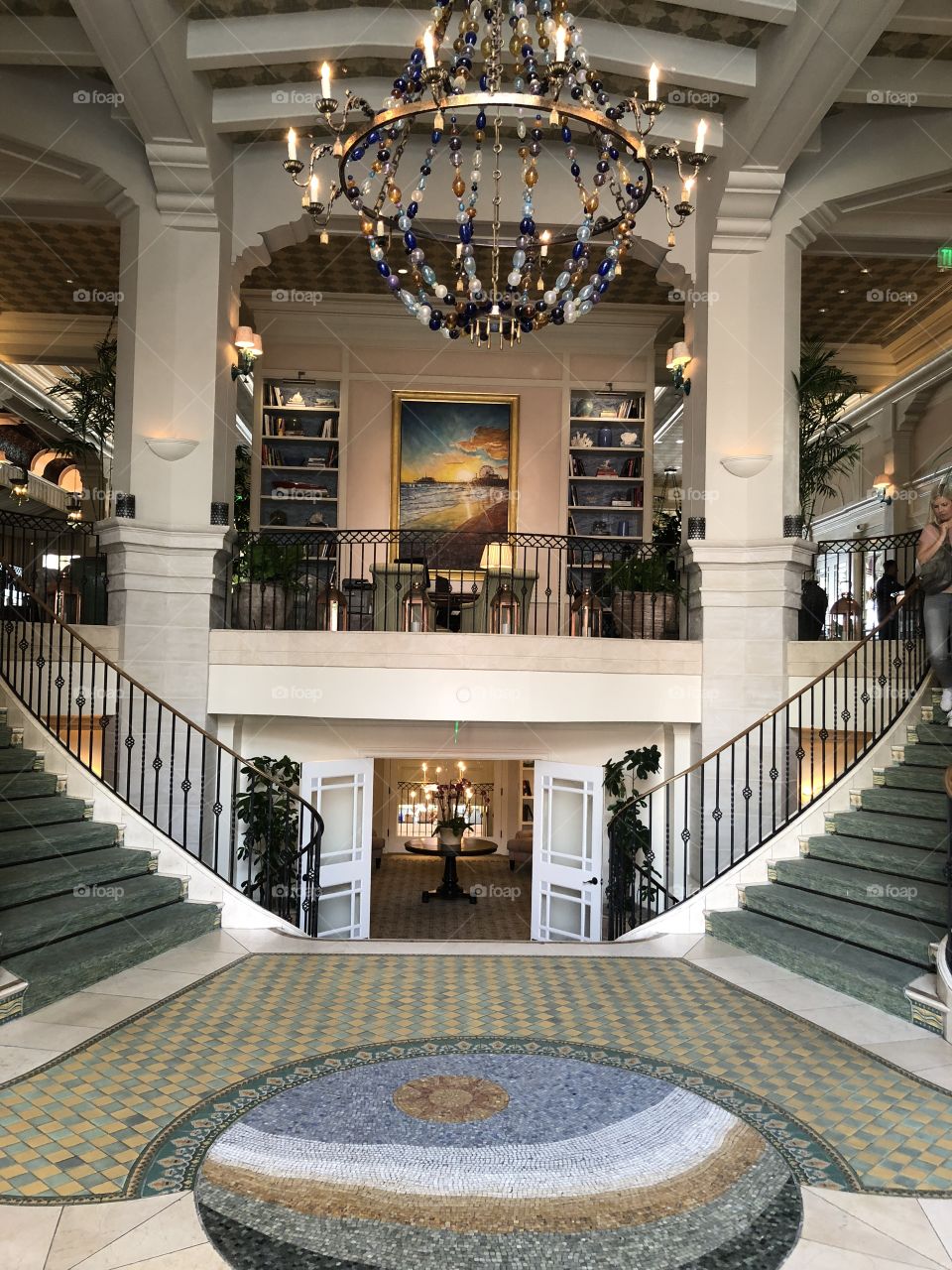 Hotel lobby chandelier Cali 