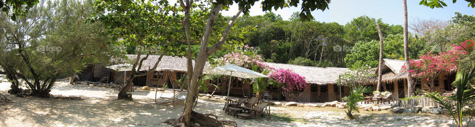 Panorama of resort in Mun Klang Island