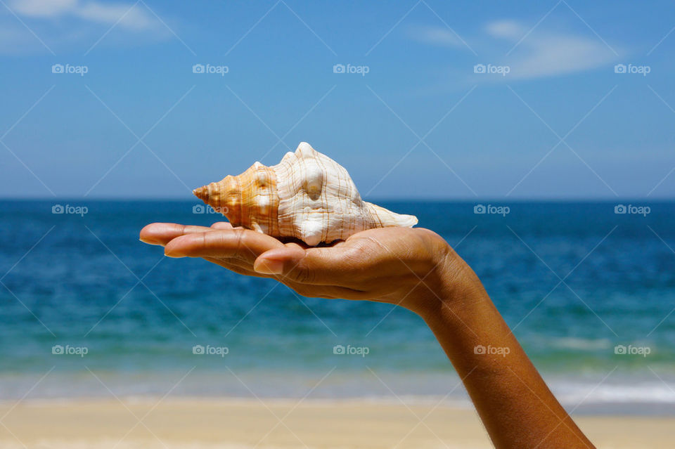 beach ocean sky woman by kbuntu