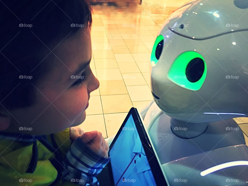 First Humanoid looking through the eyes of  a human