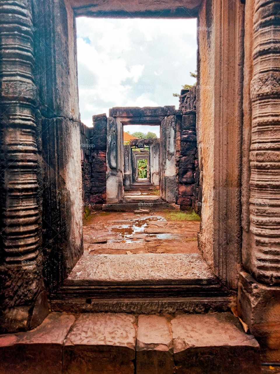 Entrance to an ancient castle in Thailand.