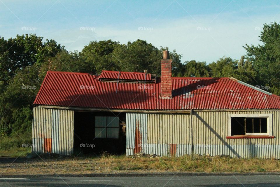 Old Rustic Abandoned Tin Barn