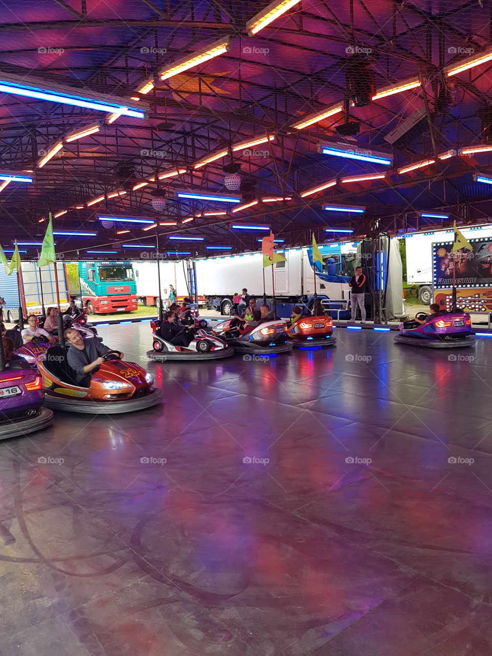 electric car in amusement park