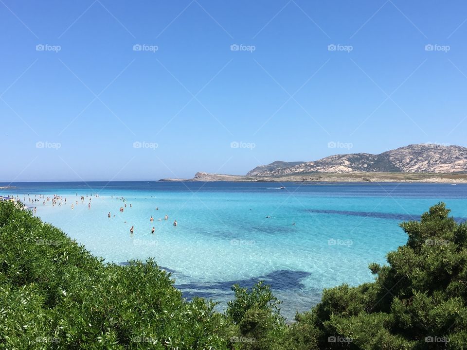 An amazing view on La Pelosa beach in Italy