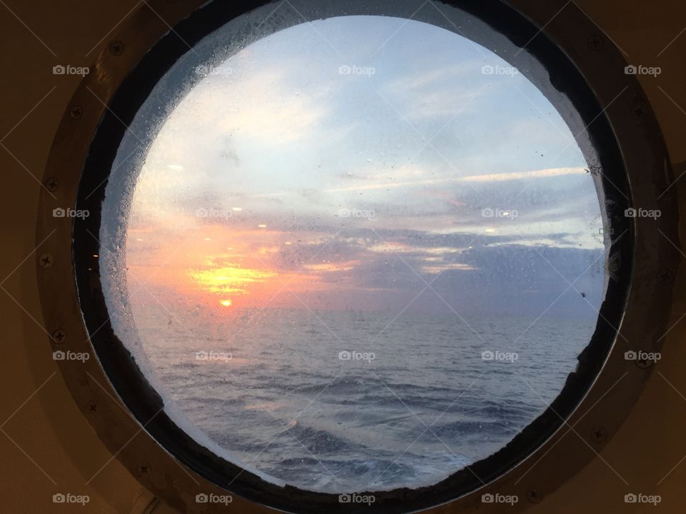 Sunset from the ship