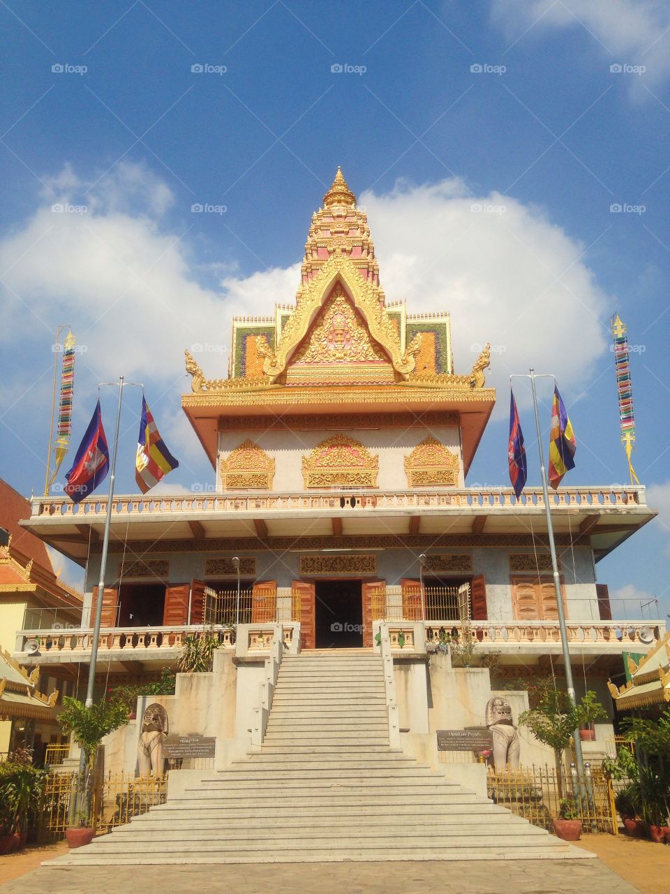 Golden Pagoda known as Wat Ounalom Pagoda, Phnom Penh