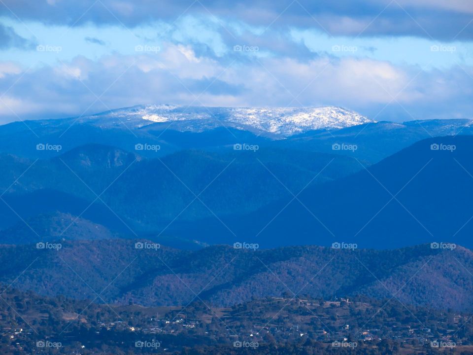 Snowy mountaintop 