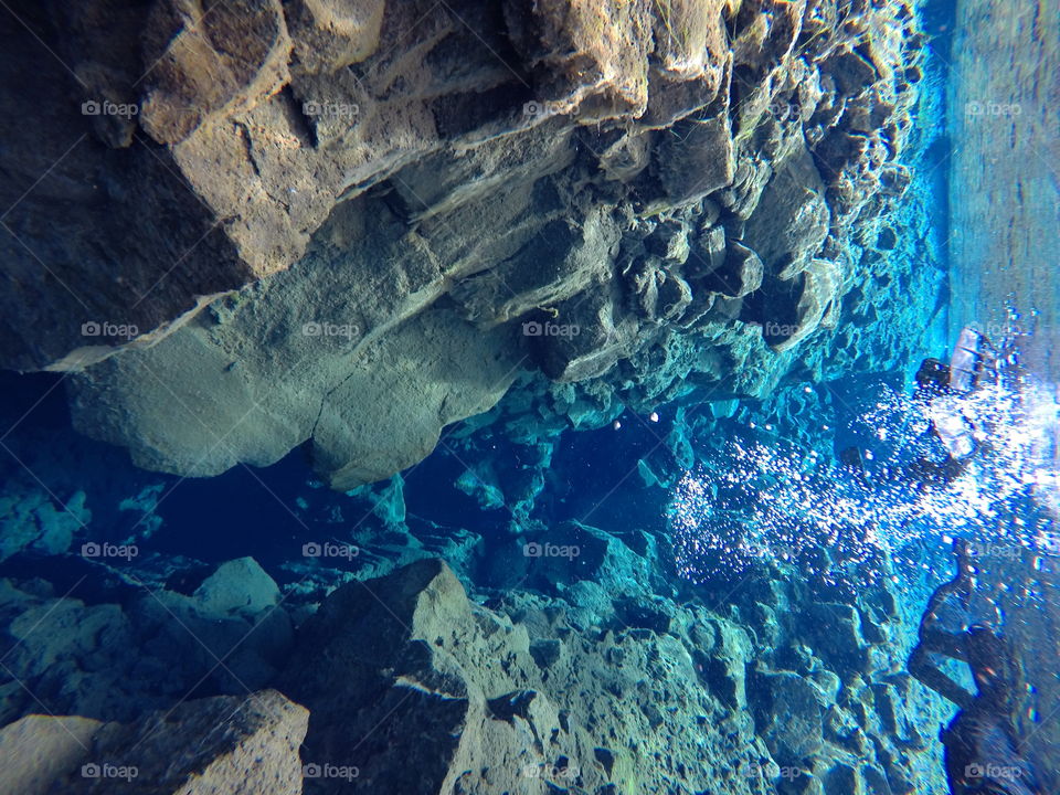 Snorkeling in Iceland - in between tectonic plates