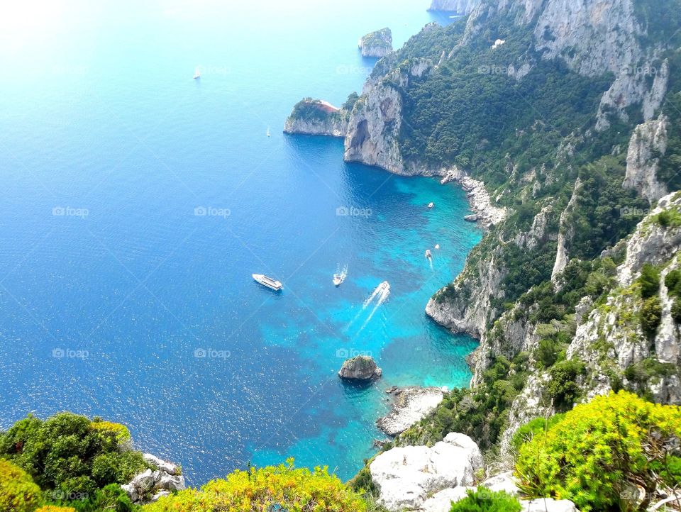 beautiful lanscape and seascape of Capri