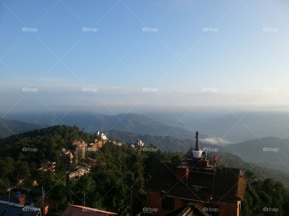 himalaya view. morning in Himalaya