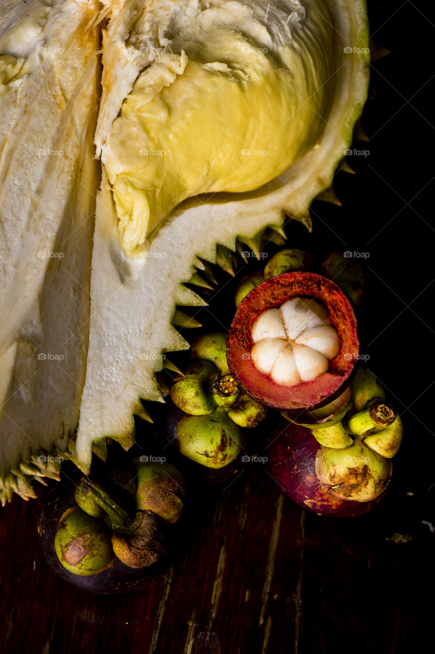 Mangosteen and Durian season in Thailand. 