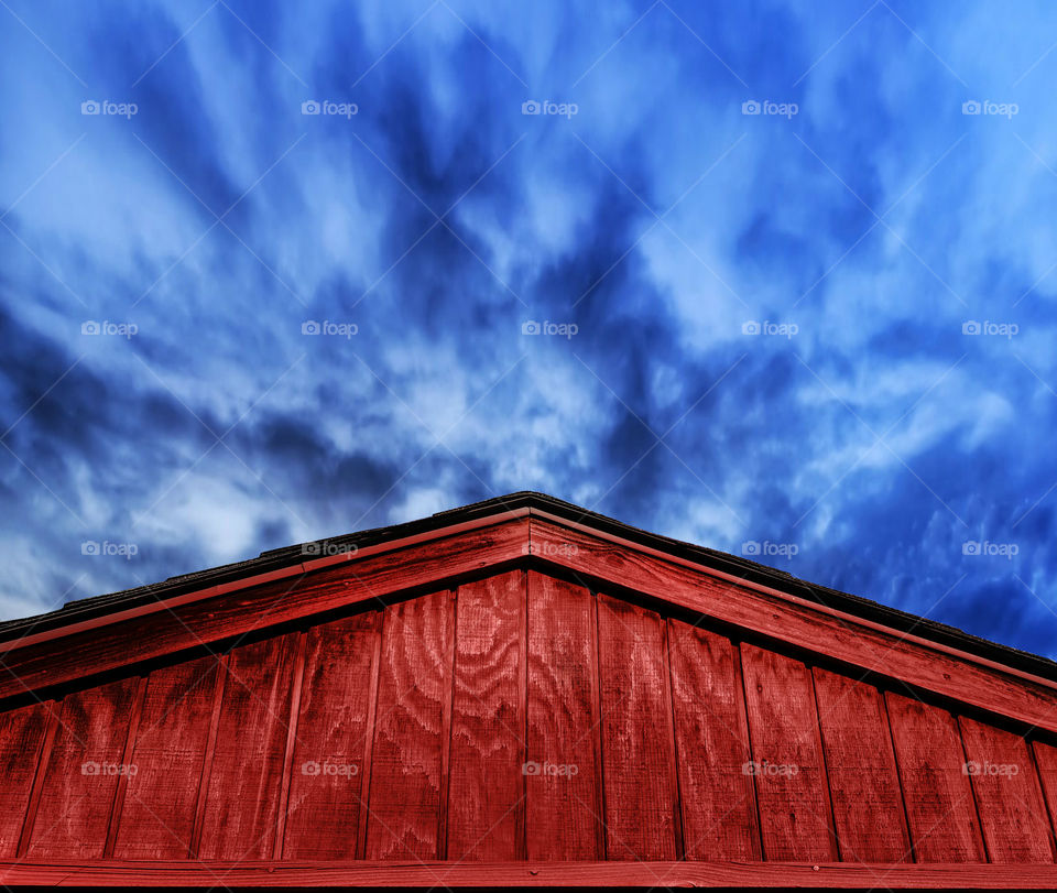 Red Barn. Red barn, as a storm rolls in