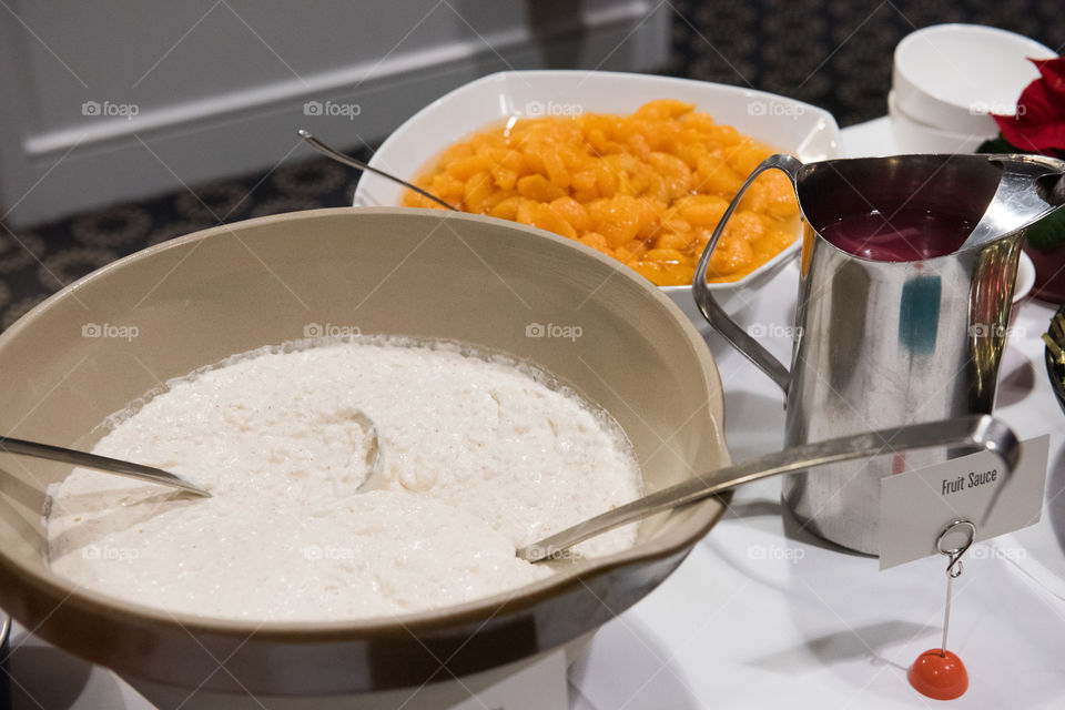 Rice pudding for Christmas dinner. A swedish tradition.