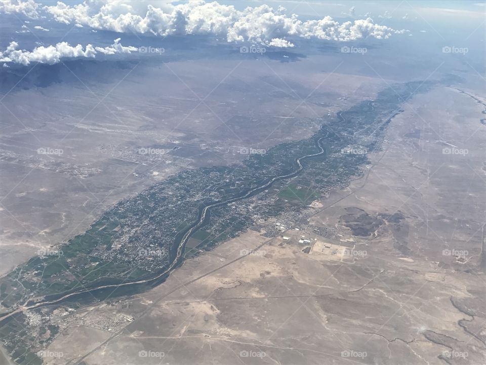 Aerial view over Nevada