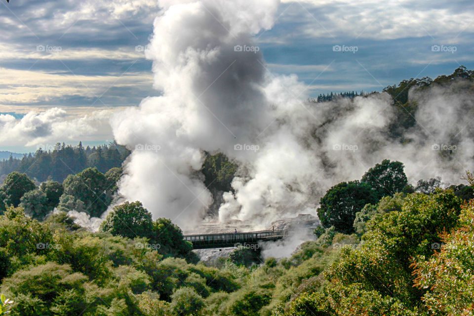 Big cloud of steam