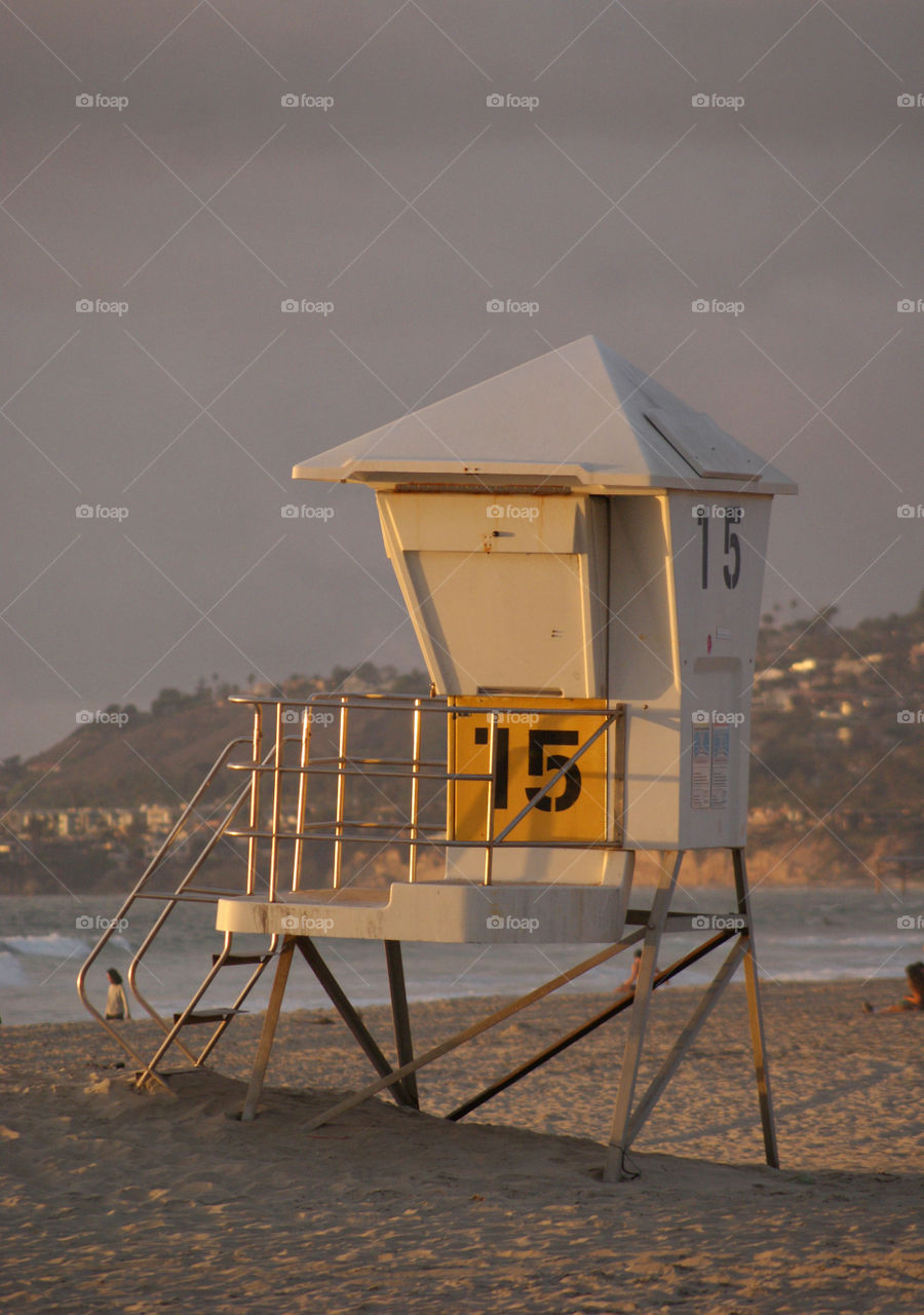 Lifeguard cabin on beach