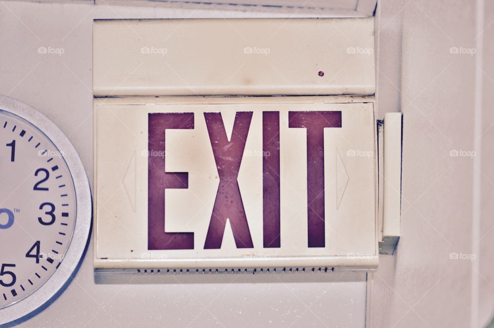 Light up exit sign
