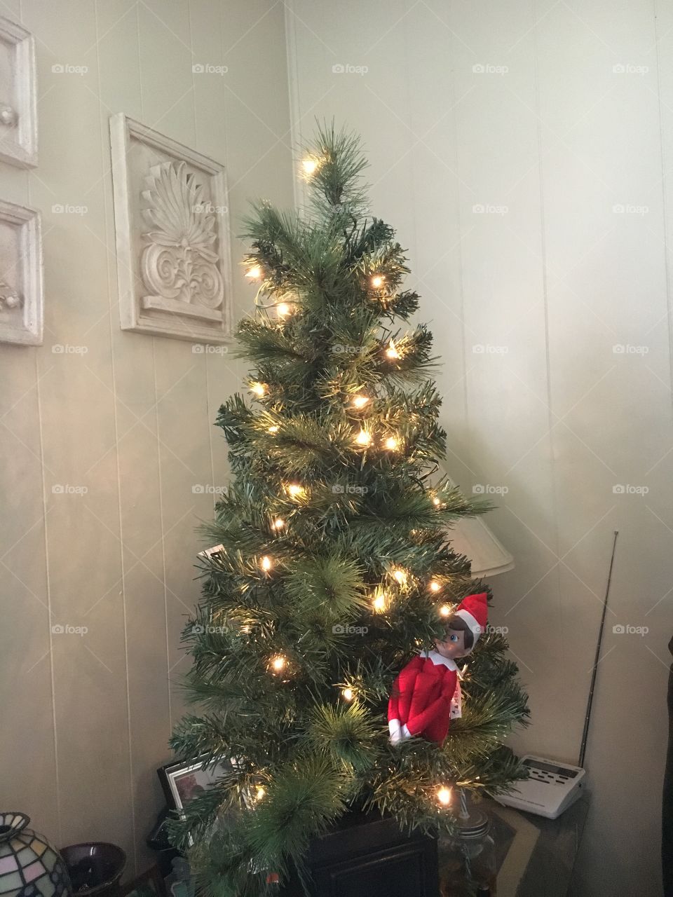 Small Christmass Tree with elf in it