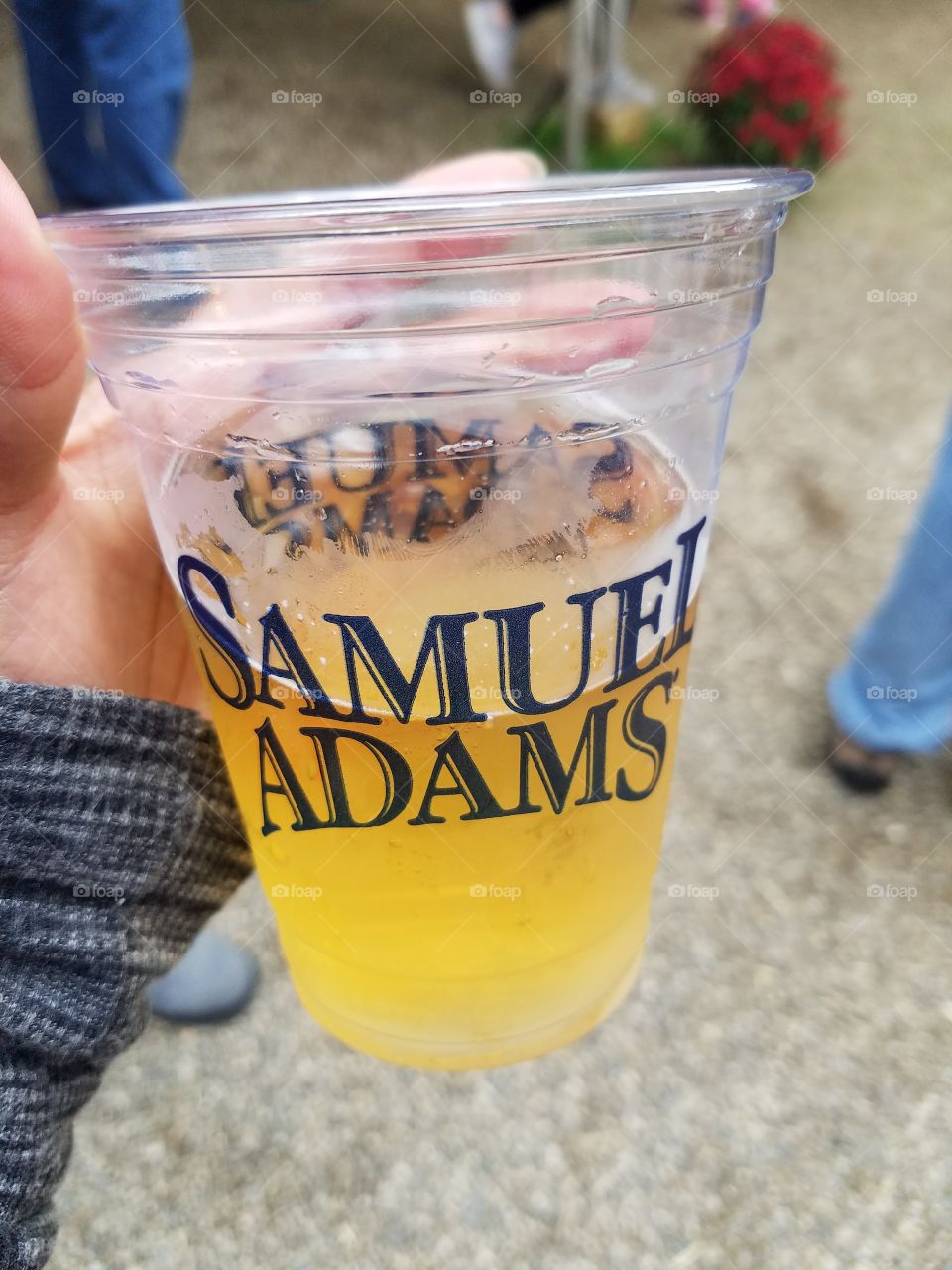 Sam adams. drinks on me