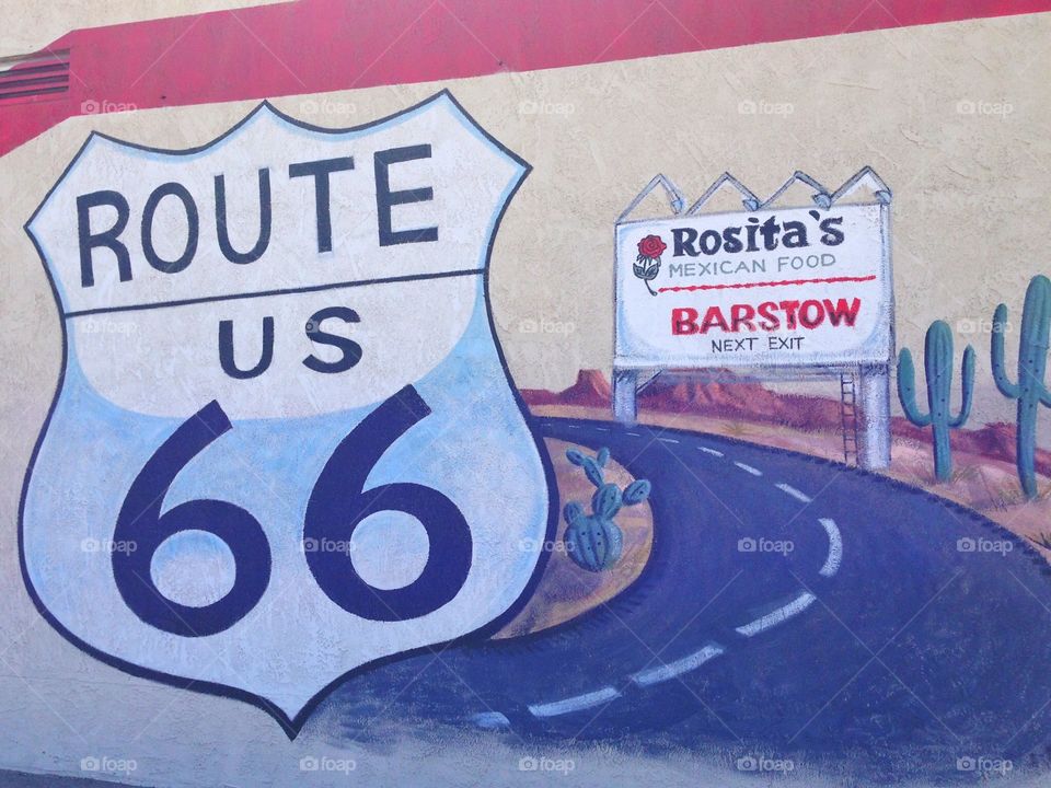 Sign of the route66 at Barstow. Sign of the route66 at Barstow