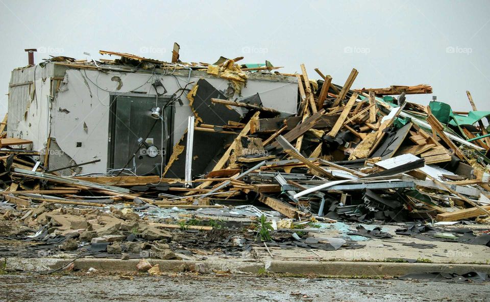 Indestructible - a whole shopping center was razed and this vault was the only thing left standing