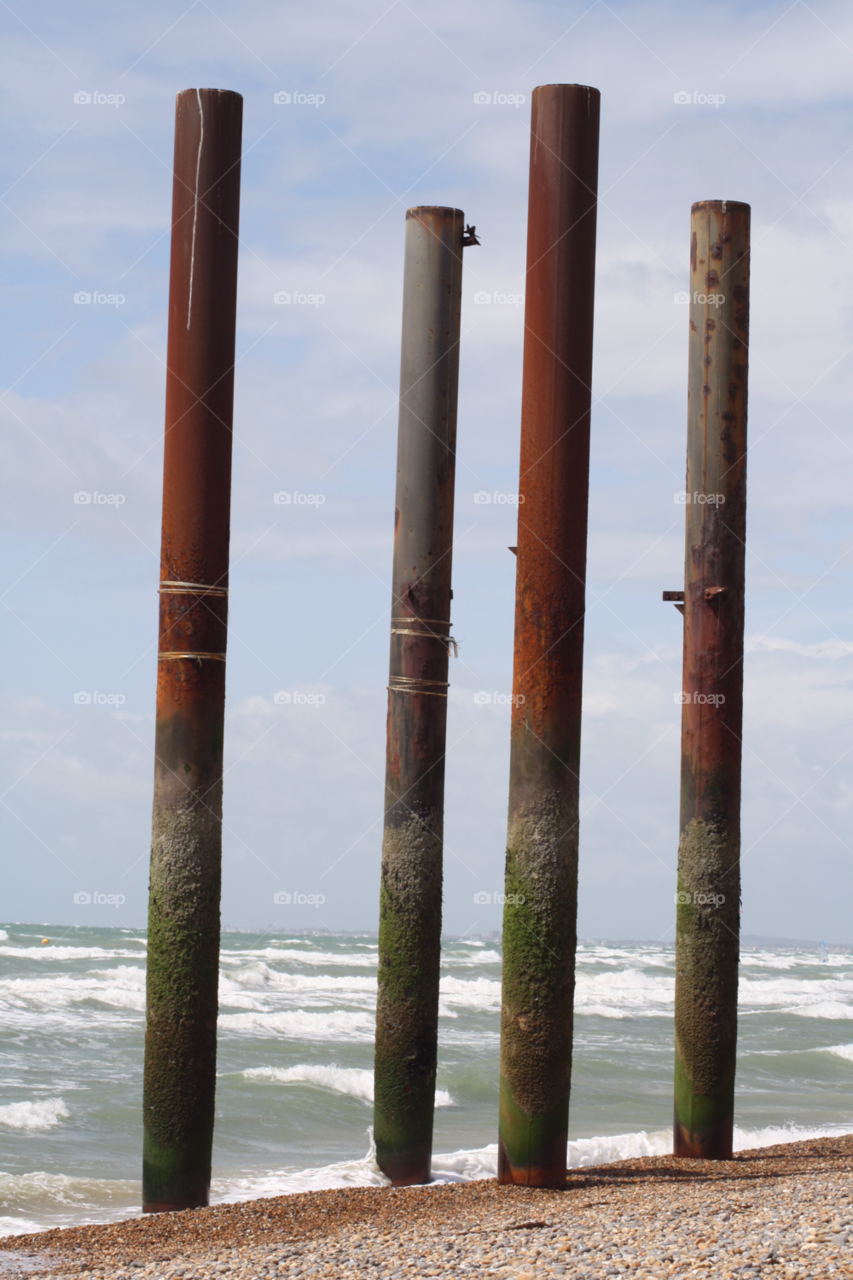 beach england sea rust by leonbritton123
