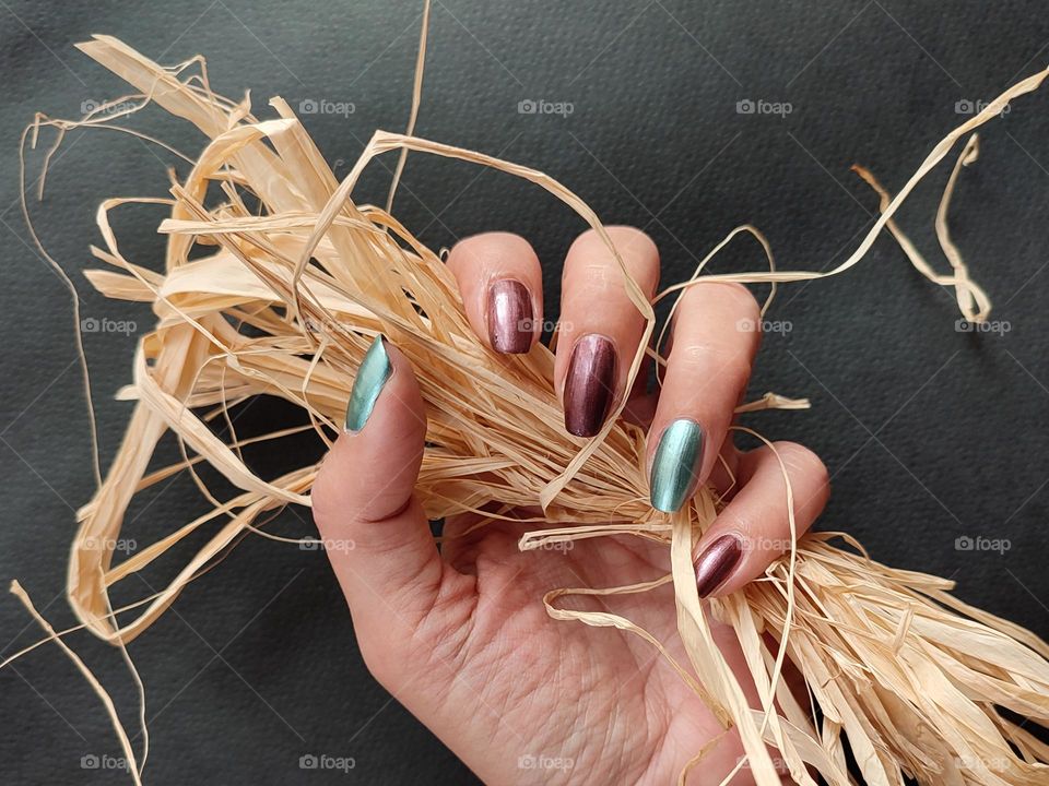 Woman hands with beautiful nails