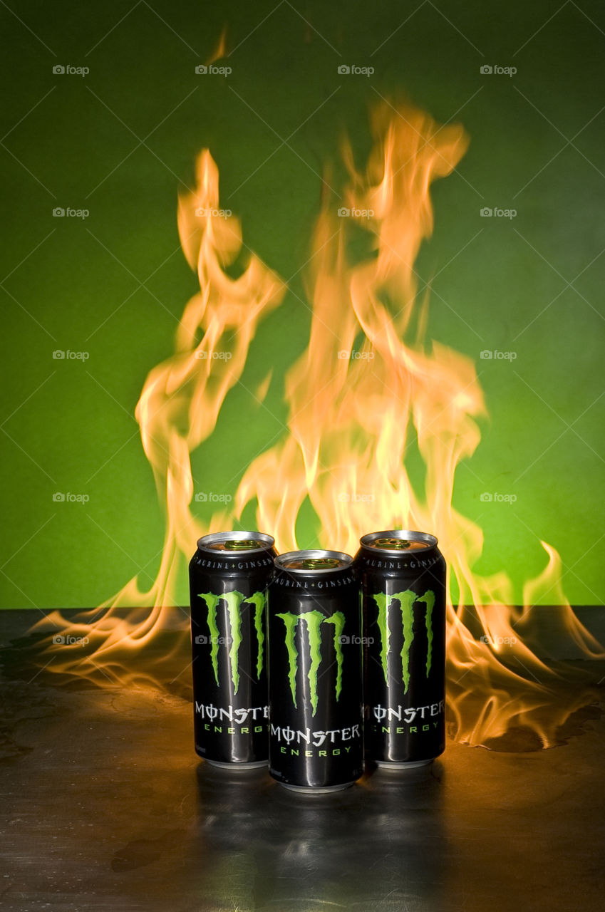 Monster Energy. Monster on Fire